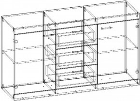 СОНАТА КС-1500 Комод (Дуб сонома/Белый глянец) в Приобье - priobie.ok-mebel.com | фото 2
