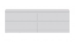 Комод Варма 4Д низкий с четырьмя выдвижными ящиками, цвет белый в Приобье - priobie.ok-mebel.com | фото 2