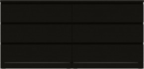 Комод Варма 6Д большой с шестью выдвижными ящиками, цвет ясень черный в Приобье - priobie.ok-mebel.com | фото 2