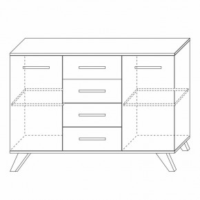 Комодино Вега Скандинавия в Приобье - priobie.ok-mebel.com | фото 5