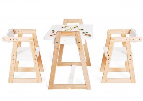 Комплект детской мебели стол и  два стула Я САМ "Лофт-Дуо" (Белый) в Приобье - priobie.ok-mebel.com | фото