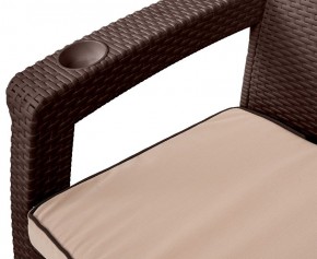Комплект кресел Yalta Premium Double Seat (Ялта) шоколадный (+подушки под спину) в Приобье - priobie.ok-mebel.com | фото 2