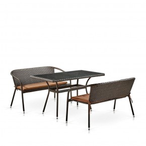 Комплект мебели из иск. ротанга T286A/S139A-W53 Brown в Приобье - priobie.ok-mebel.com | фото 2