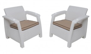 Комплект на балкон Yalta Balcony Set (Ялта) белый в Приобье - priobie.ok-mebel.com | фото 4