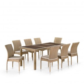 Комплект плетеной мебели T365/Y380B-W65 Light Brown (8+1) в Приобье - priobie.ok-mebel.com | фото 1