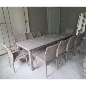 Комплект плетеной мебели T438/Y380C-W85 Latte (10+1) + подушки в Приобье - priobie.ok-mebel.com | фото 3