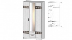 КОСТА-РИКА Шкаф 3-х створчатый (анкор светлый) в Приобье - priobie.ok-mebel.com | фото