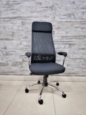Кресло Barneo K-115 для персонала (черная ткань, черная сетка) в Приобье - priobie.ok-mebel.com | фото