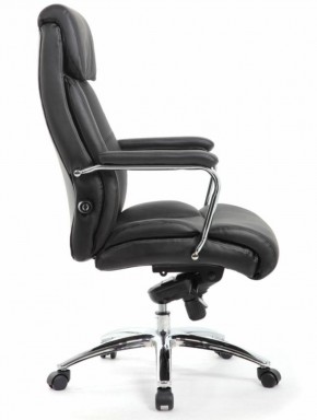 Кресло BRABIX PREMIUM "Phaeton EX-502" (кожа с компаньоном, хром, черное) 530882 в Приобье - priobie.ok-mebel.com | фото 3