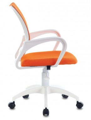 Кресло BRABIX "Fly MG-396W", пластик белый, сетка, оранжевое, 532401, MG-396W_532401 в Приобье - priobie.ok-mebel.com | фото 3