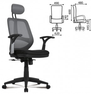 Кресло BRABIX "Saturn ER-400" (черное/серое) 530871 в Приобье - priobie.ok-mebel.com | фото 2