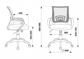 Кресло Бюрократ CH-695N/R/TW-11 красный TW-35N черный TW-11 в Приобье - priobie.ok-mebel.com | фото 3