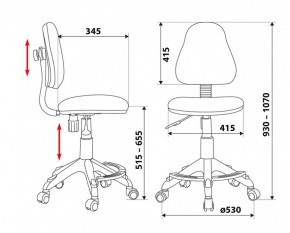 Кресло детское Бюрократ KD-4-F/TW-96-1 оранжевый TW-96-1 в Приобье - priobie.ok-mebel.com | фото 3