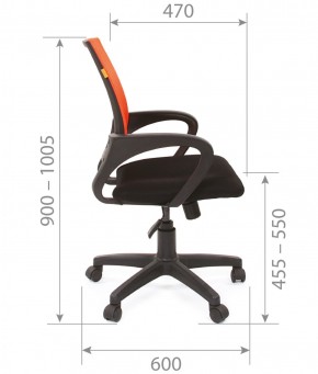 Кресло для оператора CHAIRMAN 696 black (ткань TW-11/сетка TW-06) в Приобье - priobie.ok-mebel.com | фото 5