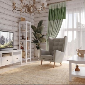 Кресло для отдыха Саари светло-серое, ткань рогожка в Приобье - priobie.ok-mebel.com | фото 4