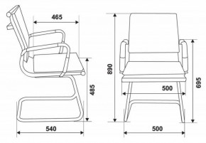 Кресло для посетителя Бюрократ CH-993-Low-V/Black на черный в Приобье - priobie.ok-mebel.com | фото 3