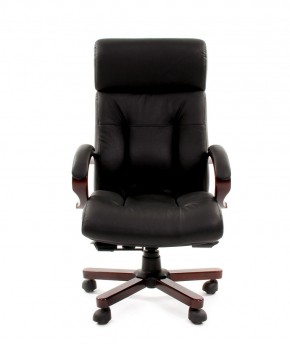 Кресло для руководителя CHAIRMAN  421 (Натуральная кожа) Черное в Приобье - priobie.ok-mebel.com | фото 2