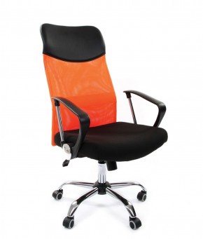 Кресло для руководителя CHAIRMAN 610 N (15-21 черный/сетка оранжевый) в Приобье - priobie.ok-mebel.com | фото