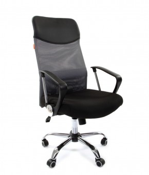 Кресло для руководителя CHAIRMAN 610 N(15-21 черный/сетка серый) в Приобье - priobie.ok-mebel.com | фото