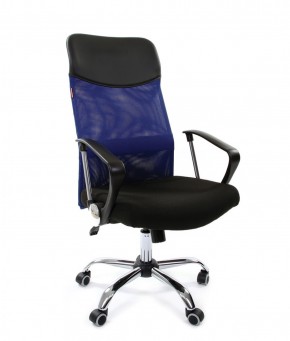 Кресло для руководителя CHAIRMAN 610 N (15-21 черный/сетка синий) в Приобье - priobie.ok-mebel.com | фото 1