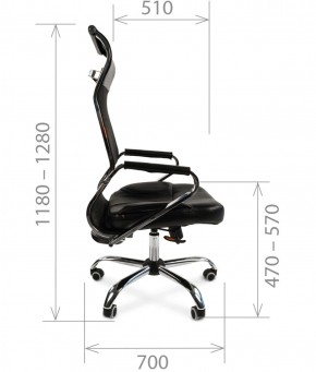 Кресло для руководителя CHAIRMAN 700 (Сетка) Черное в Приобье - priobie.ok-mebel.com | фото 5