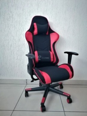 Кресло геймерское Barneo K-50 (черная сетка красные вставки) в Приобье - priobie.ok-mebel.com | фото