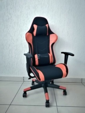 Кресло геймерское Barneo K-50 (черная сетка оранжевые вставки) в Приобье - priobie.ok-mebel.com | фото