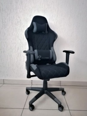Кресло геймерское Barneo K-51 (черная ткань серые вставки) в Приобье - priobie.ok-mebel.com | фото 1
