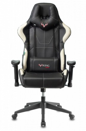 Кресло игровое Бюрократ VIKING 5 AERO WHITE черный/белый в Приобье - priobie.ok-mebel.com | фото 3