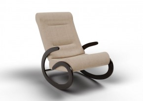 Кресло-качалка Мальта 10-Т-П (ткань/венге) ПЕСОК в Приобье - priobie.ok-mebel.com | фото