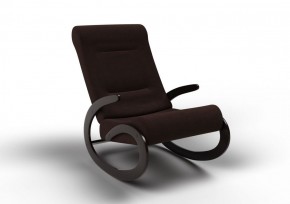 Кресло-качалка Мальта 10-Т-Ш (ткань/венге) ШОКОЛАД в Приобье - priobie.ok-mebel.com | фото 1