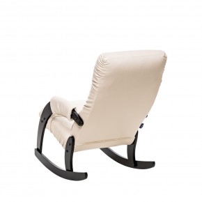 Кресло-качалка Модель 67 Венге текстура, к/з Varana cappuccino в Приобье - priobie.ok-mebel.com | фото 4