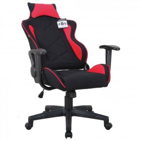 Кресло компьютерное BRABIX GT Racer GM-101 + подушка (ткань) черное/красное (531820) в Приобье - priobie.ok-mebel.com | фото 4