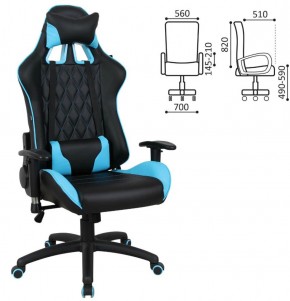 Кресло компьютерное BRABIX "GT Master GM-110" (черное/голубое) 531928 в Приобье - priobie.ok-mebel.com | фото 2