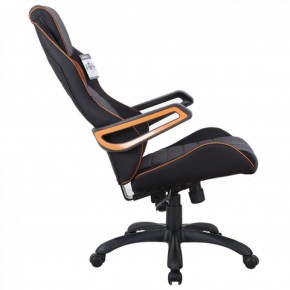Кресло компьютерное BRABIX Techno Pro GM-003 (ткань черное/серое, вставки оранжевые) 531813 в Приобье - priobie.ok-mebel.com | фото 4