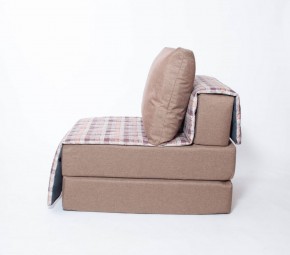 Кресло-кровать бескаркасное Харви (коричневый-квадро беж) в Приобье - priobie.ok-mebel.com | фото 2