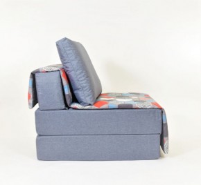 Кресло-кровать бескаркасное Харви (серый-геометрия слейт) в Приобье - priobie.ok-mebel.com | фото 2