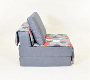 Кресло-кровать бескаркасное Харви (серый-геометрия слейт) в Приобье - priobie.ok-mebel.com | фото 3
