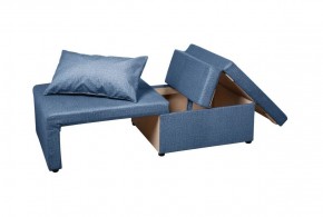 Кресло-кровать Милена (синий) Велюр в Приобье - priobie.ok-mebel.com | фото 3