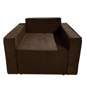 Кресло-кровать Принц КК1-ВК (велюр коричневый) в Приобье - priobie.ok-mebel.com | фото