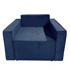 Кресло-кровать Принц КК1-ВСи (велюр синий) в Приобье - priobie.ok-mebel.com | фото