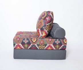 Кресло-кровать-пуф бескаркасное Прайм (мехико серый-графит) в Приобье - priobie.ok-mebel.com | фото