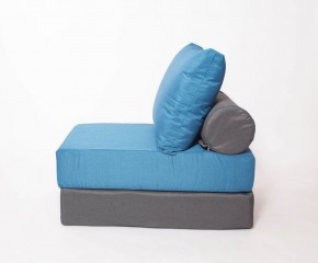Кресло-кровать-пуф бескаркасное Прайм (синий-графит (Ф)) в Приобье - priobie.ok-mebel.com | фото 2