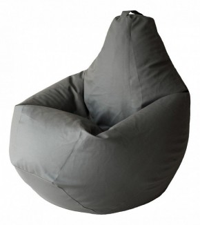 Кресло-мешок Серая ЭкоКожа 3XL 150*110 см в Приобье - priobie.ok-mebel.com | фото
