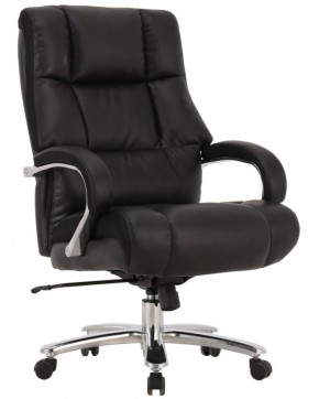 Кресло офисное BRABIX PREMIUM "Bomer HD-007" (рециклированная кожа, хром, черное) 531939 в Приобье - priobie.ok-mebel.com | фото