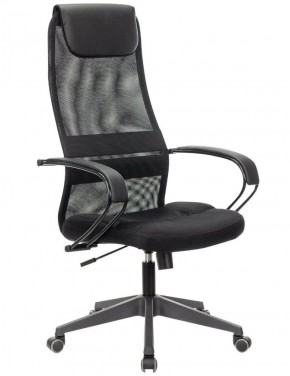 Кресло офисное BRABIX PREMIUM "Stalker EX-608 PL" (ткань-сетка/кожзам, черное) 532090 в Приобье - priobie.ok-mebel.com | фото