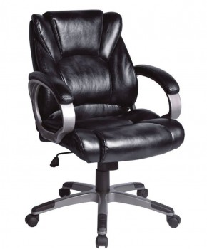 Кресло офисное BRABIX "Eldorado EX-504", экокожа, черное, 530874 в Приобье - priobie.ok-mebel.com | фото 1