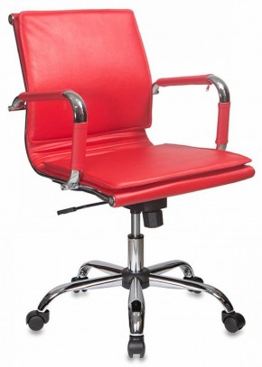 Кресло руководителя Бюрократ CH-993-LOW/RED красный в Приобье - priobie.ok-mebel.com | фото 1
