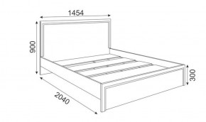 Кровать 1.4 М16 Стандарт с настилом Беатрис (Орех гепланкт) в Приобье - priobie.ok-mebel.com | фото