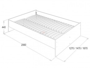 Кровать 1.6 каркас + спинка головная + 2 ящика Ольга-14 без основания в Приобье - priobie.ok-mebel.com | фото 3